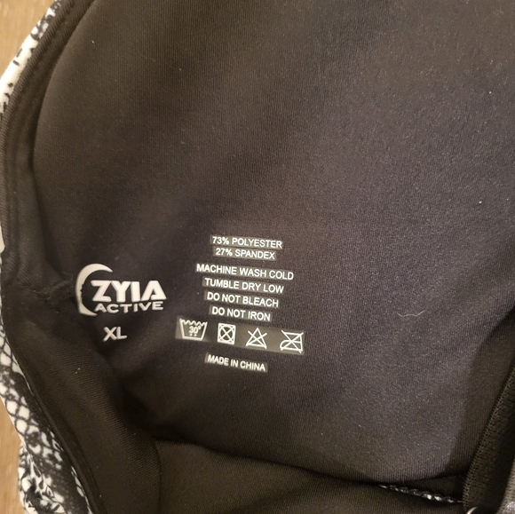 ZYIA Light n Tight Adjustable  Cobra Metallic Snakeskin Sports Bra Size XLarge - Picture 10 of 11